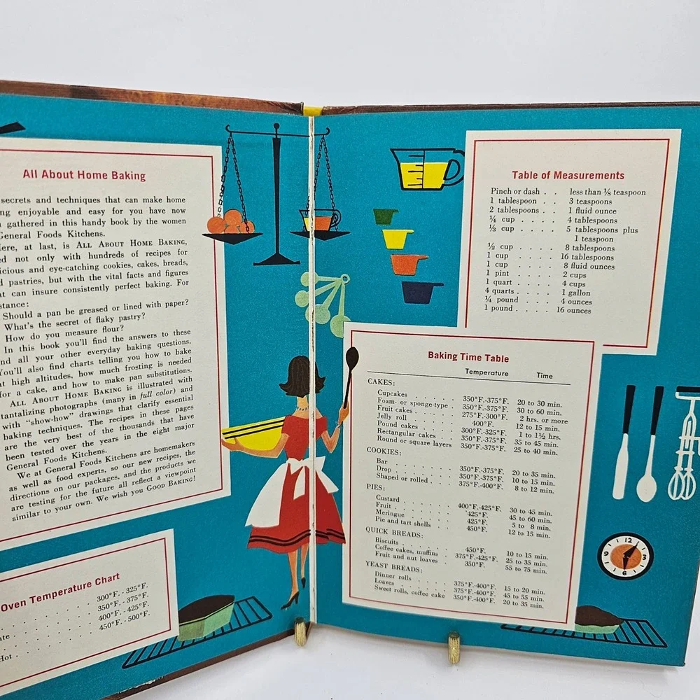 Vintage 1960 General Foods Kitchens All About Home Baking Hardcover 5th Edition